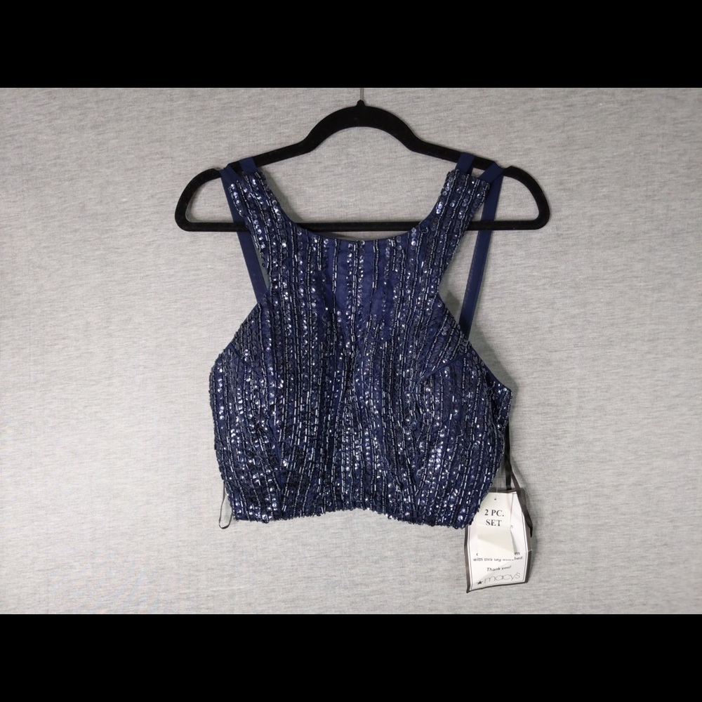 3x 👯‍♀️Host Pick⚡️B. Darlin Sequined Crop Top Dress - Picture 4 of 14